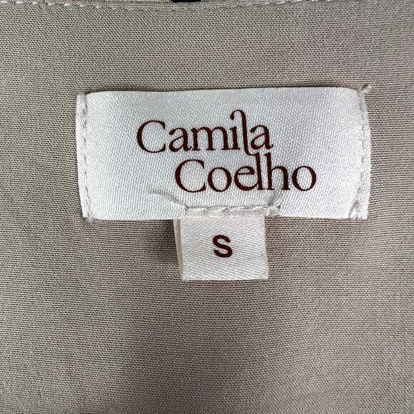 Camila Coelho Revolve Fifer Leopard Print Wrap Top Long Sleeve V-Neck SMALL - Picture 3 of 5